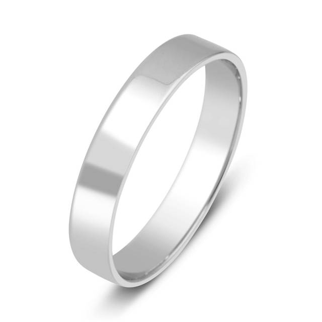 Обручальное кольцо из белого золота (002081)