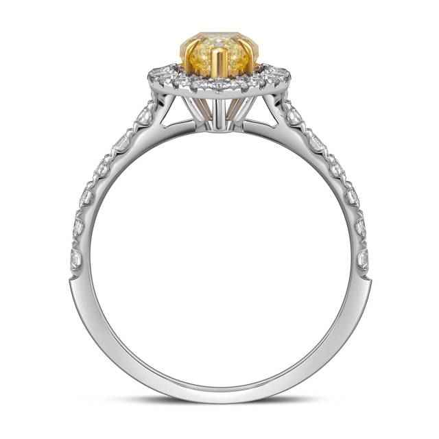 Помолвочное кольцо из белого золота с бриллиантами (053744)