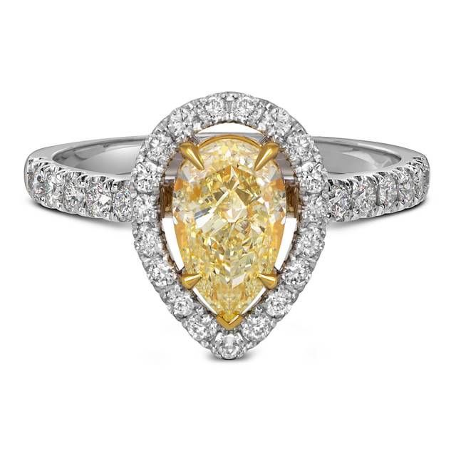 Помолвочное кольцо из белого золота с бриллиантами (053744)