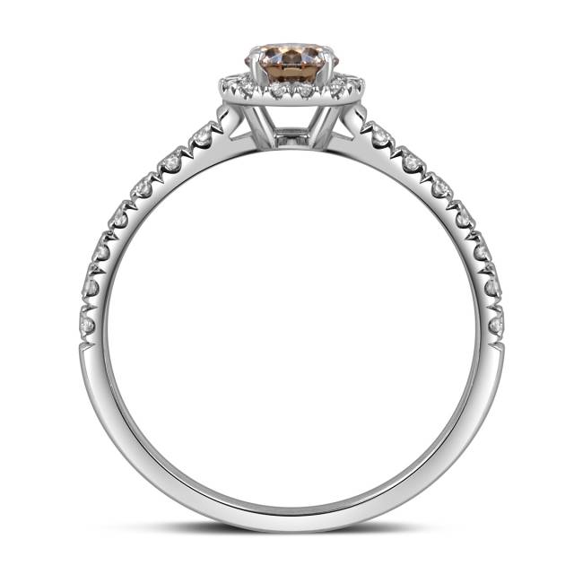 Помолвочное кольцо из белого золота с бриллиантами (060960)