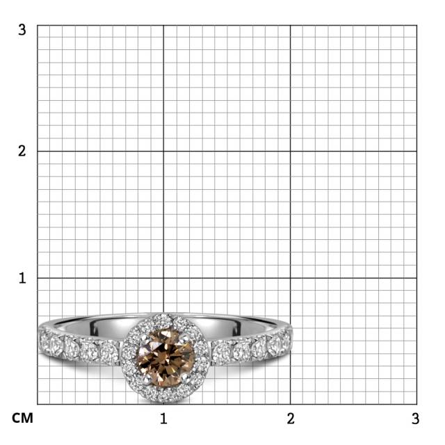 Помолвочное кольцо из белого золота с бриллиантами (060960)