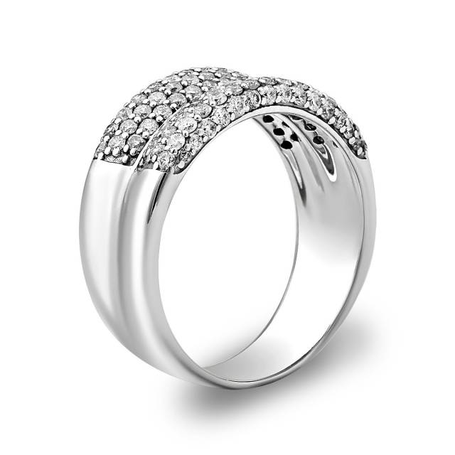 Кольцо из белого золота с бриллиантами (012681)