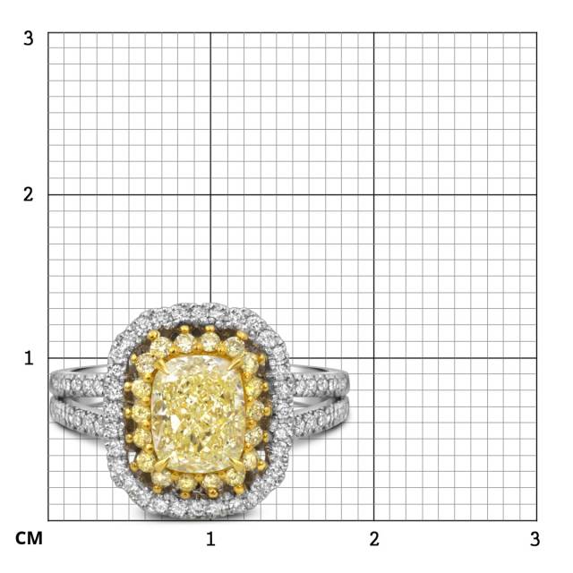 Помолвочное кольцо из белого золота с бриллиантами  (055659)