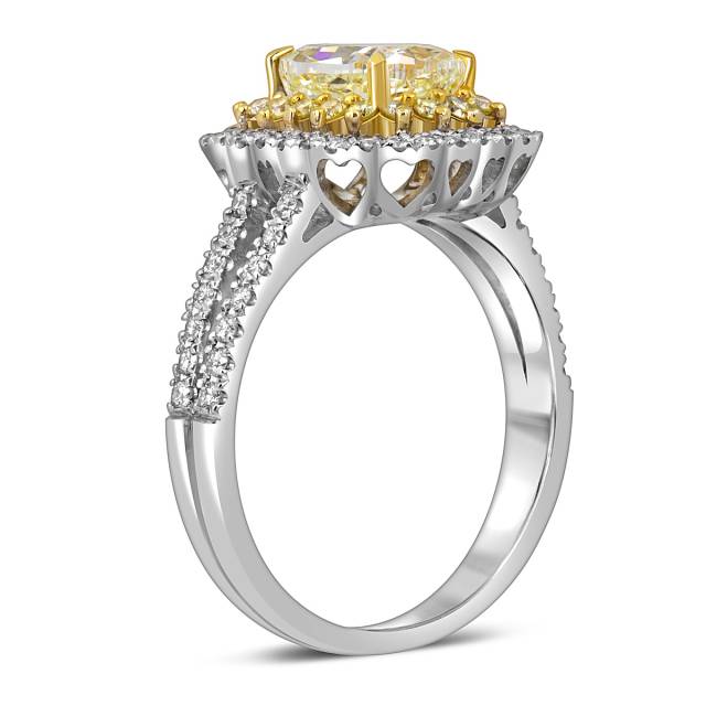 Помолвочное кольцо из белого золота с бриллиантами (055659)