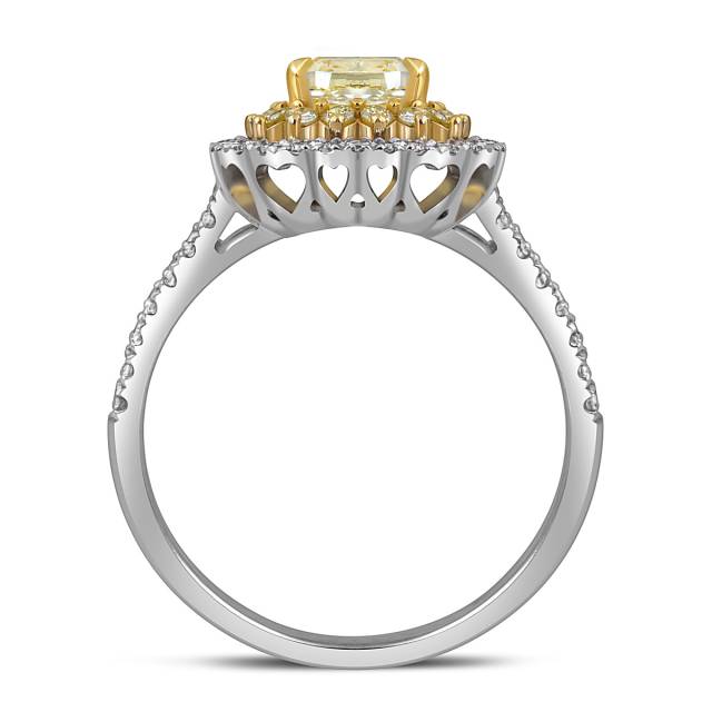 Помолвочное кольцо из белого золота с бриллиантами (055659)