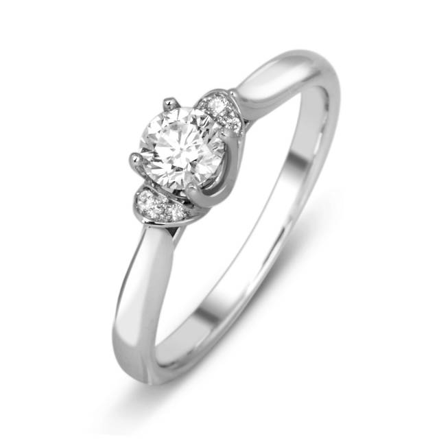 Помолвочное кольцо с бриллиантами из белого золота (012826)