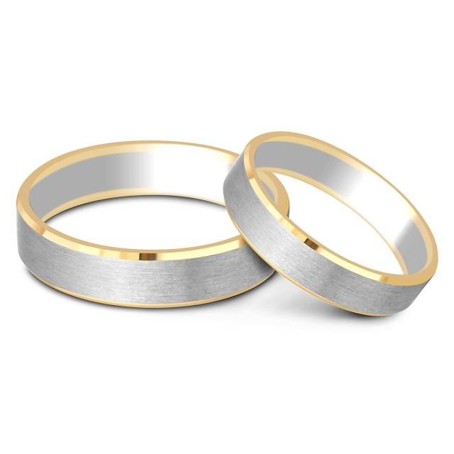 Обручальное кольцо из комбинированного золота (008290)