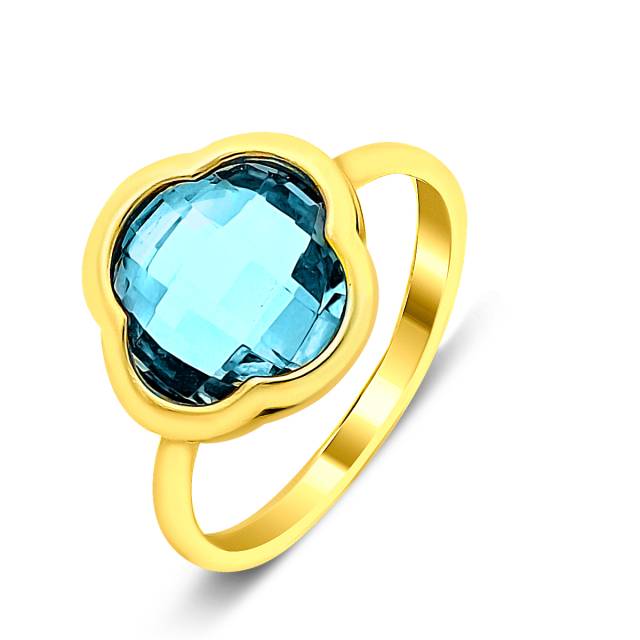 Кольцо из жёлтого золота с топазом (007093)