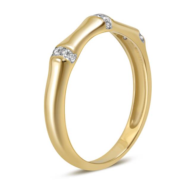 Кольцо из жёлтого золота с бриллиантами (053822)