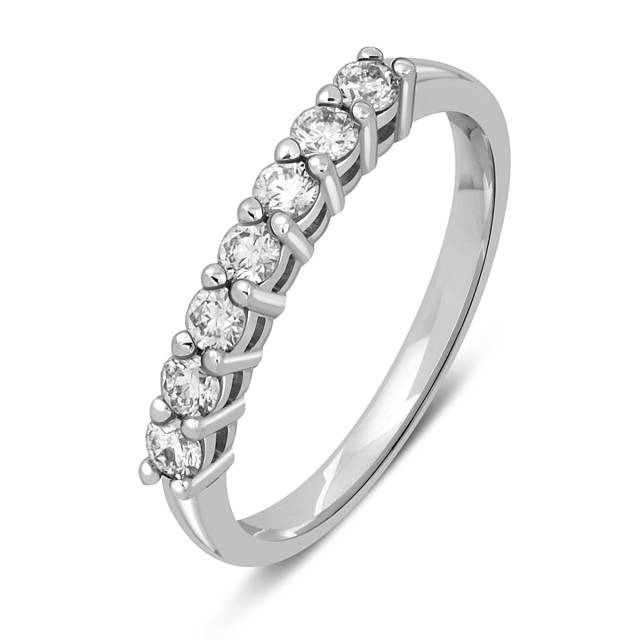 Обручальное кольцо из белого золота с бриллиантами (049767)