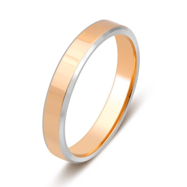 Обручальное кольцо из комбинированного золота (028780)
