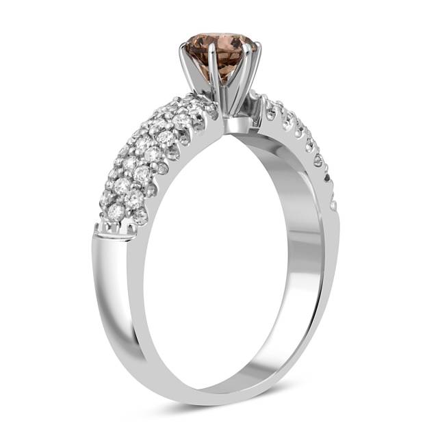 Помолвочное кольцо из белого золота с бриллиантами (048179)