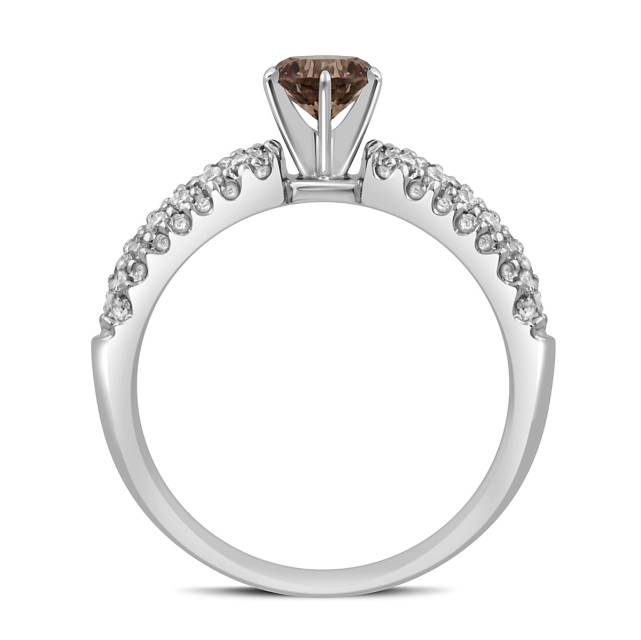 Помолвочное кольцо из белого золота с бриллиантами (048179)