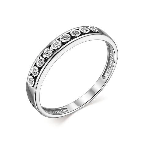 Кольцо из белого золота с бриллиантами (044353)
