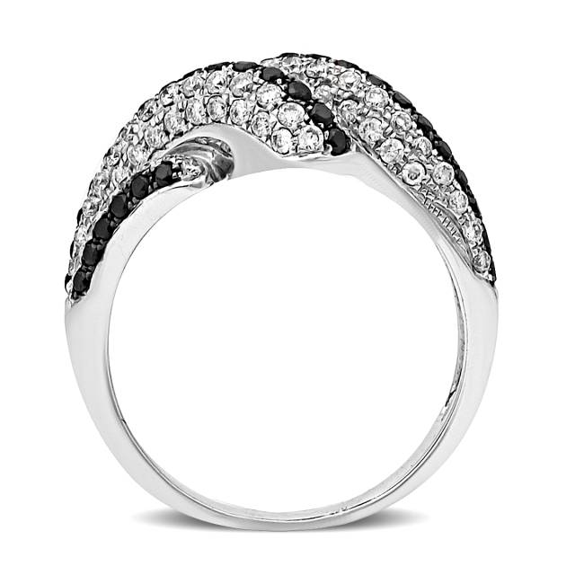 Кольцо из белого золота с бриллиантами (019991)