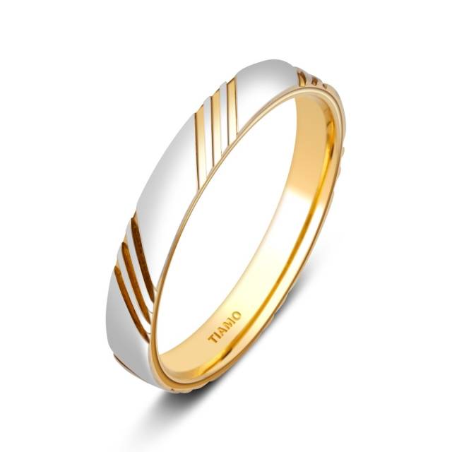 Обручальное кольцо из комбинированного золота TIAMO (001301)
