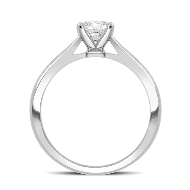 Помолвочное кольцо из белого золота с бриллиантом (043412)