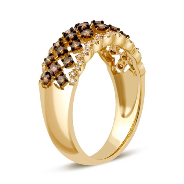 Кольцо из жёлтого золота с бриллиантами (025338)