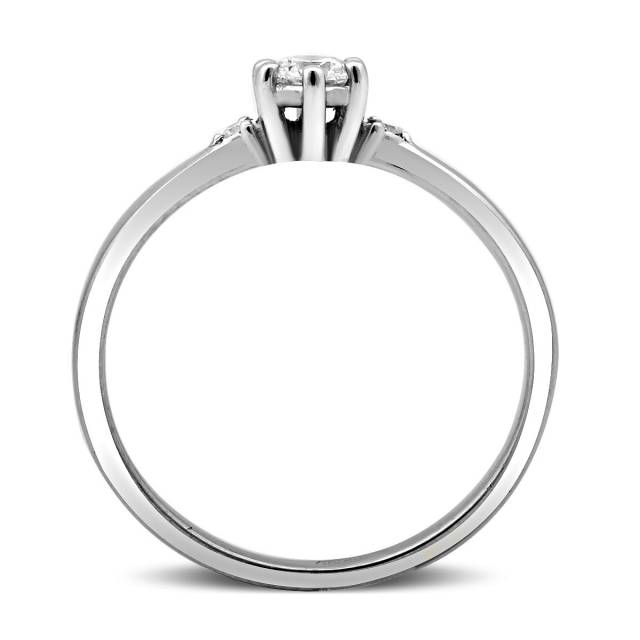 Помолвочное кольцо из платины с бриллиантами (014992)