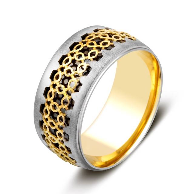 Обручальное кольцо из комбинированного золота (024469)
