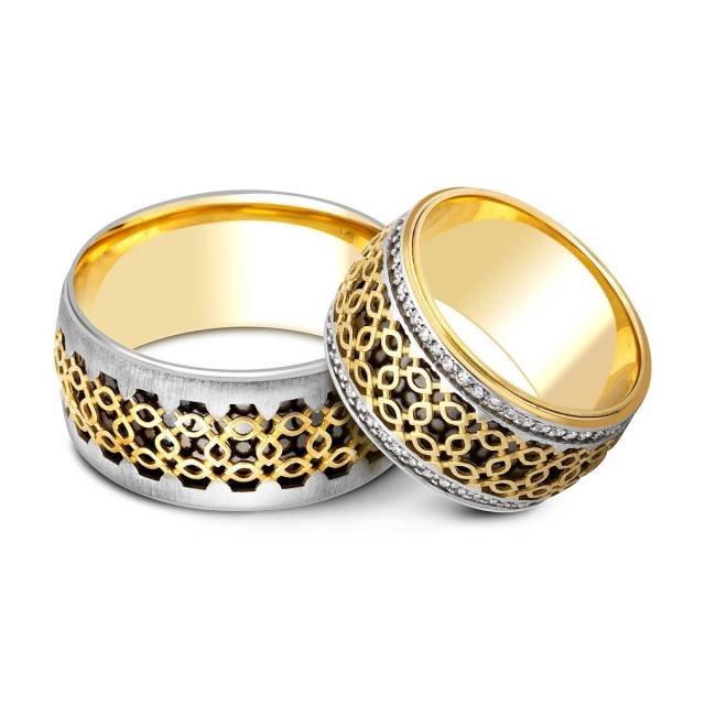 Обручальное кольцо из комбинированного золота (024469)