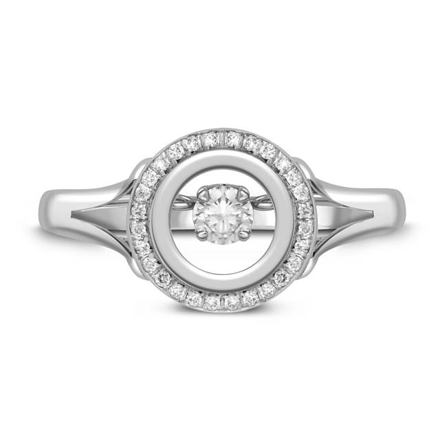Кольцо из белого золота с бриллиантами (047825)