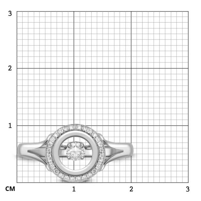 Кольцо из белого золота с бриллиантами (047825)