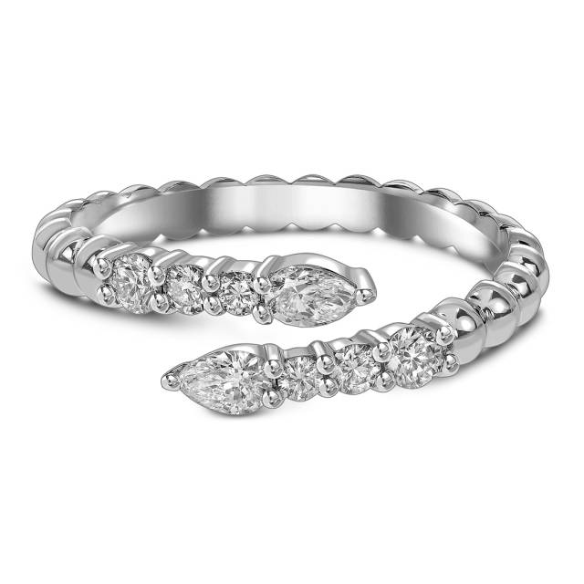 Кольцо из белого золота с бриллиантами (060221)