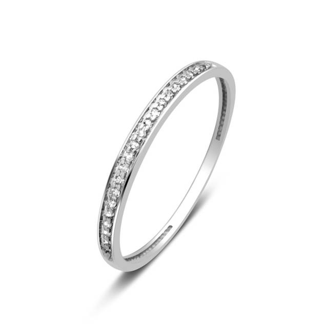 Обручальное кольцо из белого золота с бриллиантами (024104)