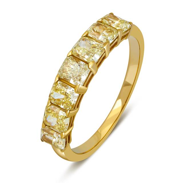 Кольцо из жёлтого золота с жёлтыми бриллиантами (051831)
