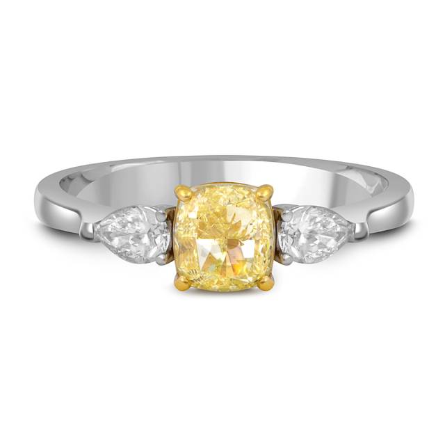 Помолвочное кольцо из белого золота с бриллиантами (051836)