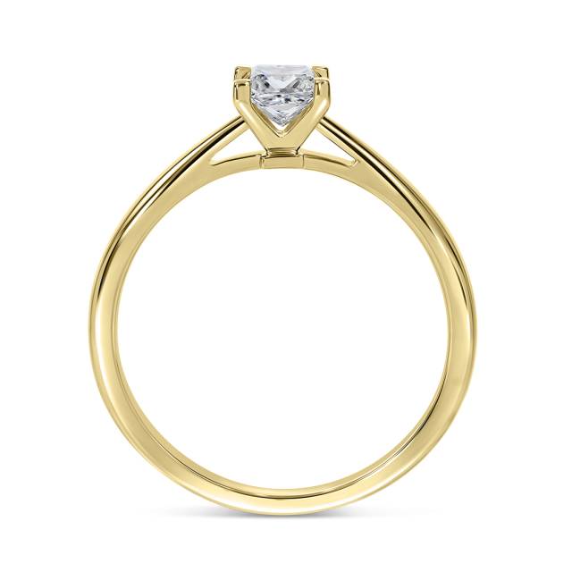 Помолвочное кольцо из жёлтого золота с бриллиантом (060058)