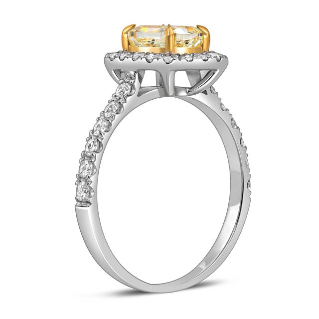 Помолвочное кольцо из белого золота с бриллиантами (053741)