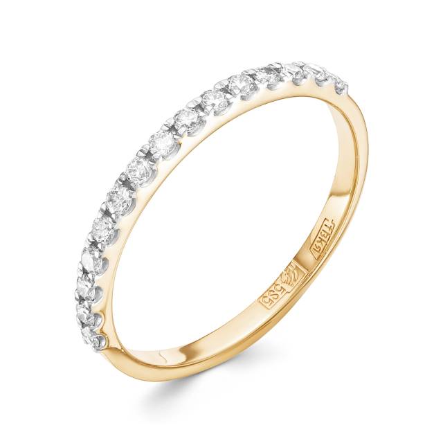 Кольцо из жёлтого золота с бриллиантами (054754)