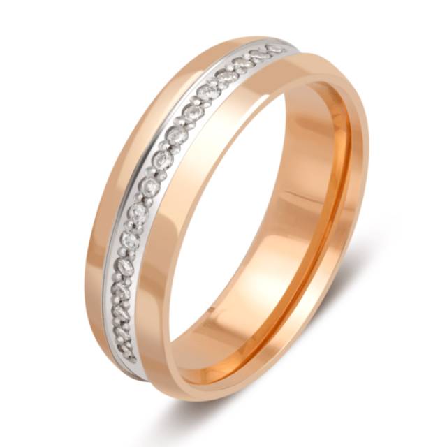 Обручальное кольцо из комбинированного золота (038006)
