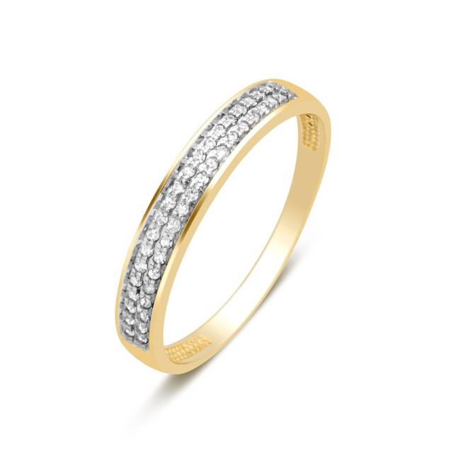 Обручальное кольцо из жёлтого золота с бриллиантами (024149)