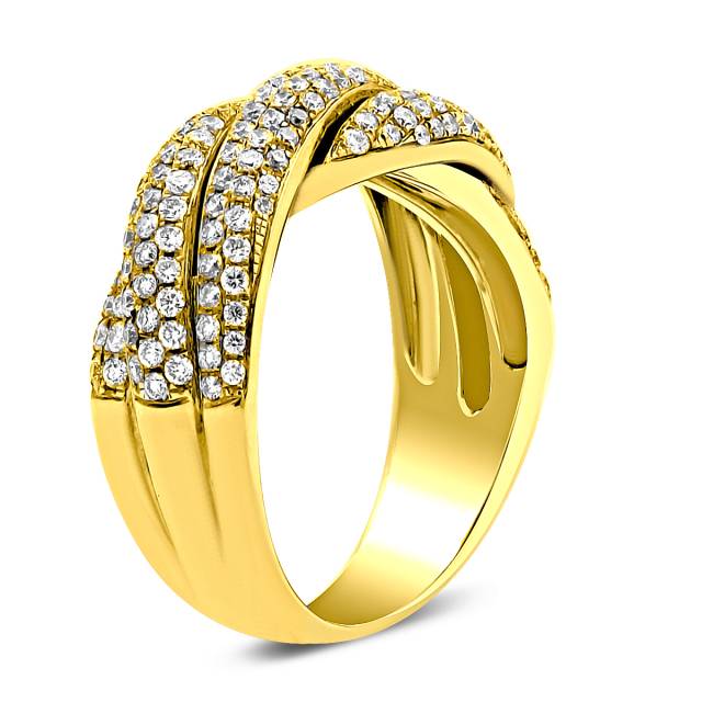 Кольцо из жёлтого золота с бриллиантами (027449)