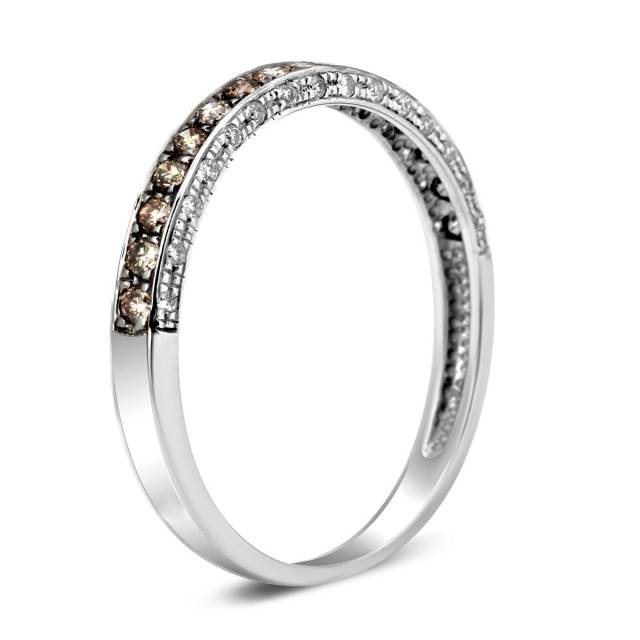 Кольцо из белого золота с бриллиантами (013799)