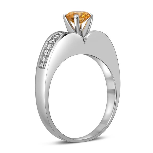 Помолвочное кольцо из белого золота с бриллиантами (049571)