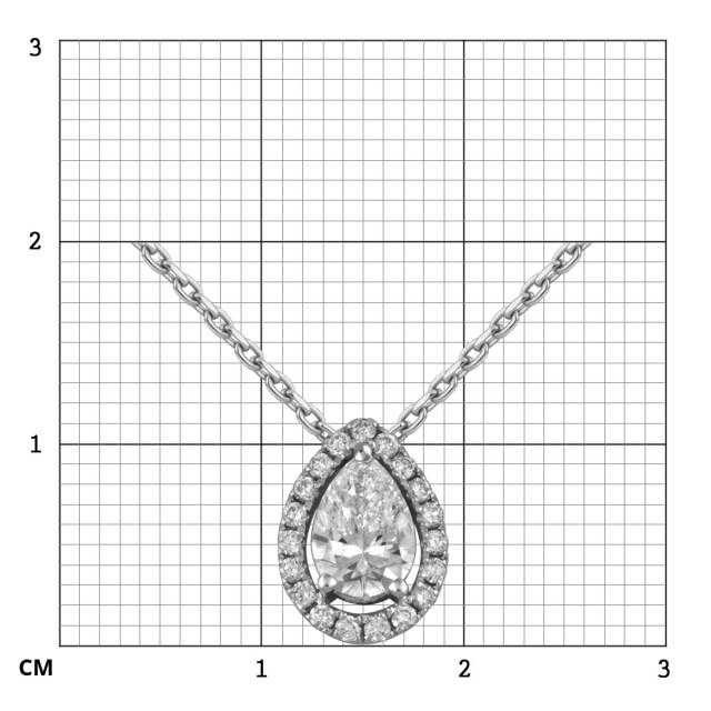 Колье из белого золота с бриллиантами (052660)