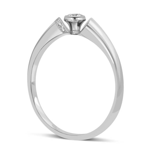 Помолвочное кольцо из белого золота с бриллиантами (039792)