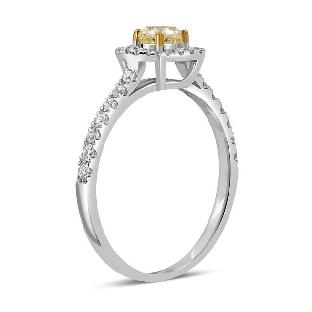 Помолвочное кольцо из белого золота с бриллиантами (051647)