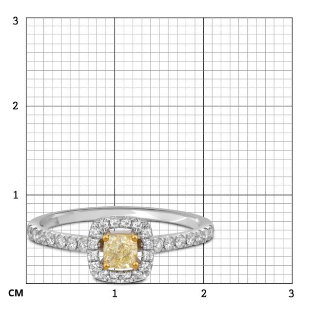 Помолвочное кольцо из белого золота с бриллиантами (051647)