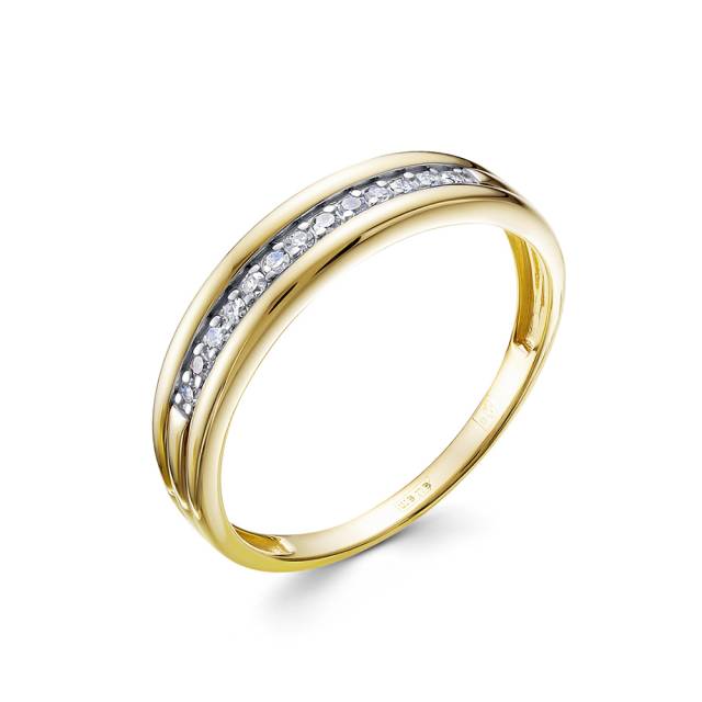 Кольцо из жёлтого золота с бриллиантами (054040)