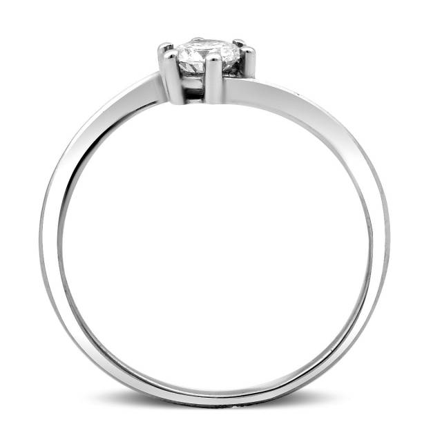 Помолвочное кольцо из платины с бриллиантом (014984)
