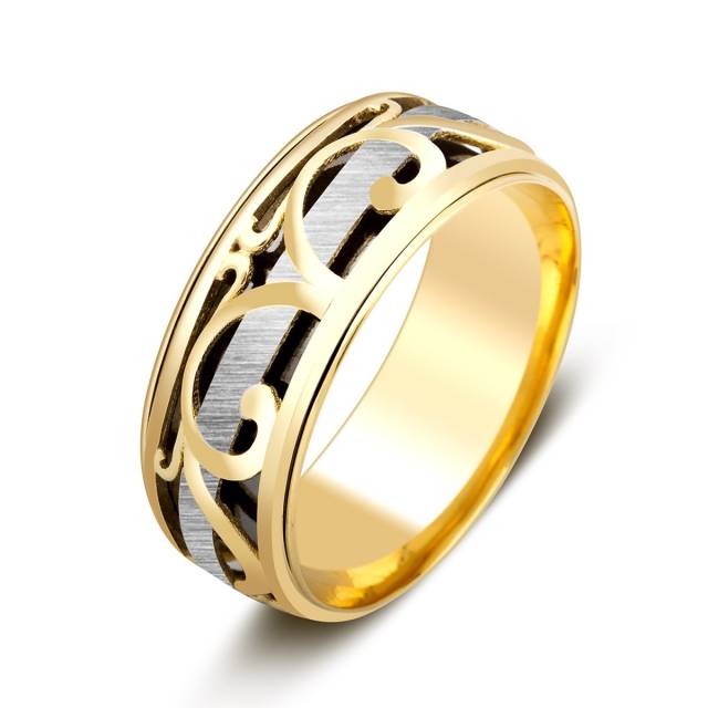 Обручальное кольцо из комбинированного золота (024471)