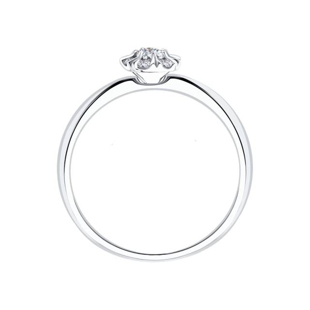 Помолвочное кольцо из белого золота с бриллиантами (048024)
