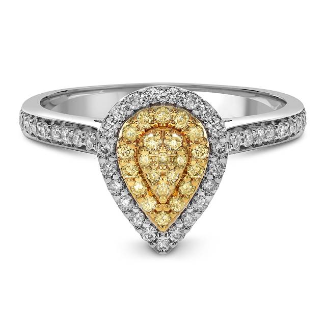 Кольцо из белого золота с бриллиантами (059118)