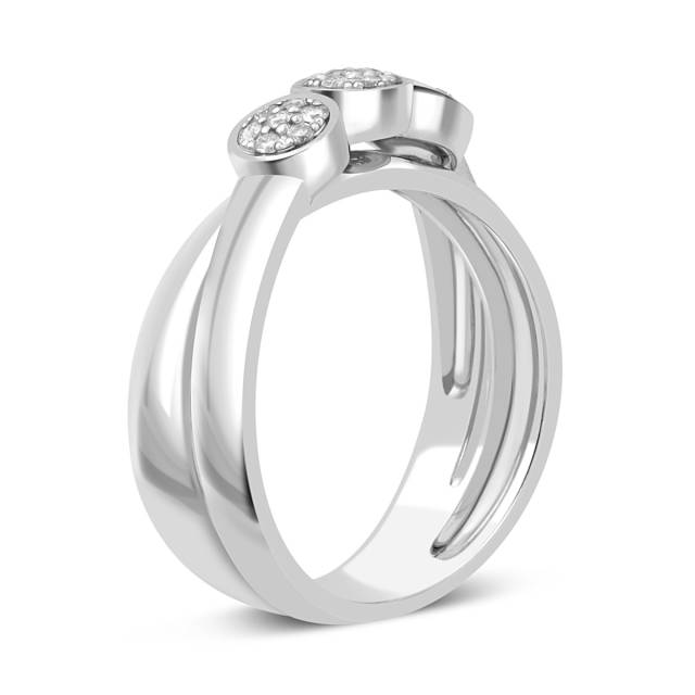 Кольцо из белого золота с бриллиантами (042184)