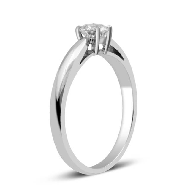 Помолвочное  кольцо из платины с бриллиантом (052343)